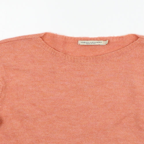 Vanessa Alexandra Womens Pink  Knit Pullover Jumper Size L