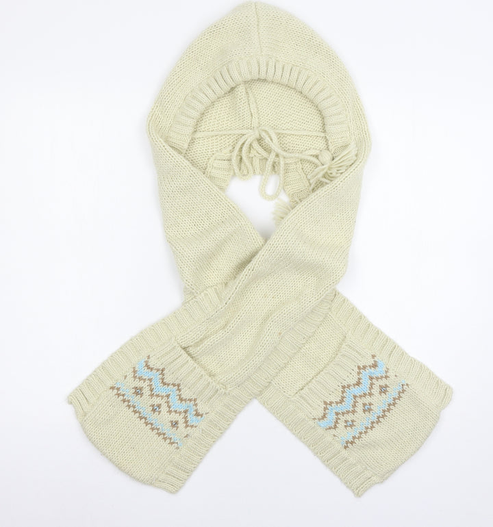 Preworn Womens Beige Knit Scarf