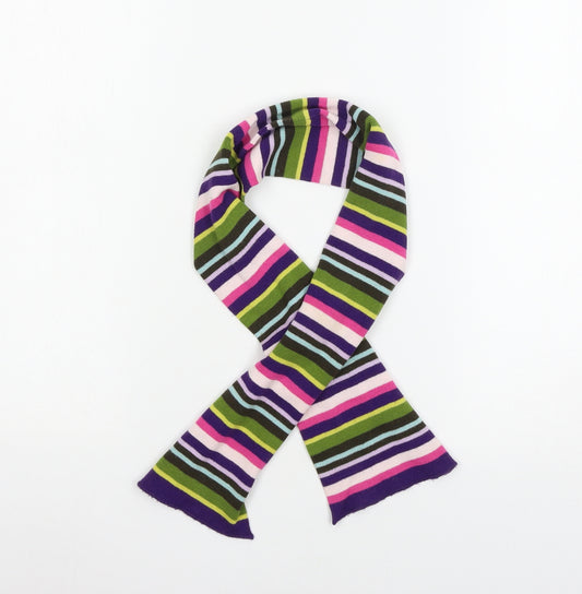 H&M Girls Multicoloured Striped Knit Rectangle Scarf Scarves & Wraps One Size