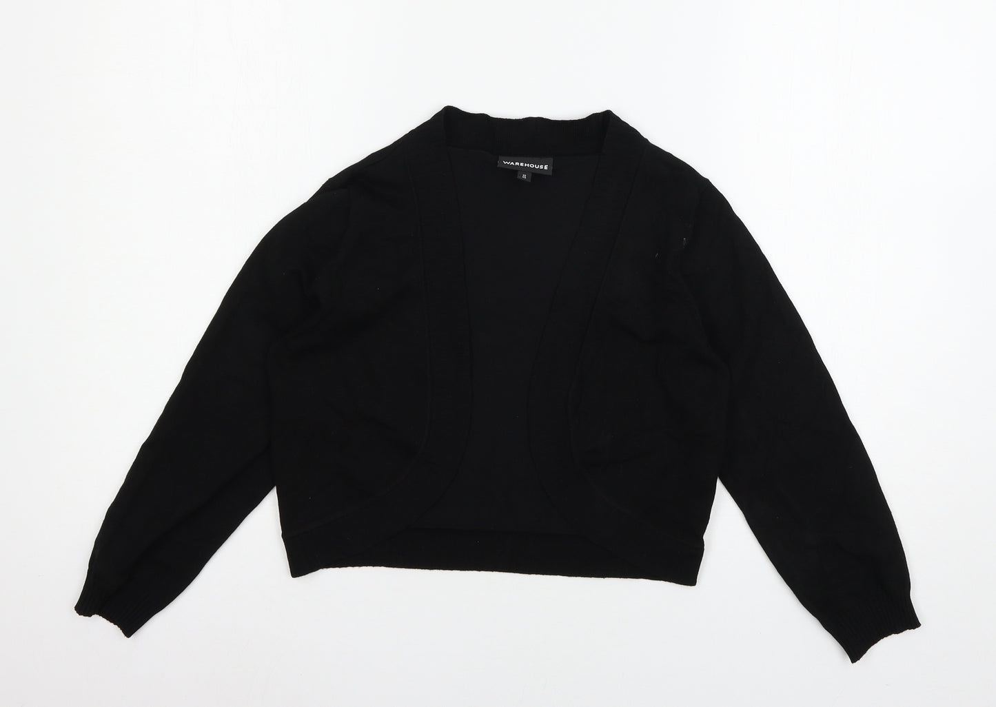 Wareouse Womens Black  Knit Cardigan Jumper Size 12