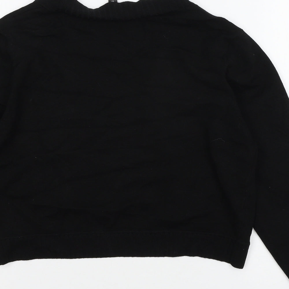 Wareouse Womens Black  Knit Cardigan Jumper Size 12