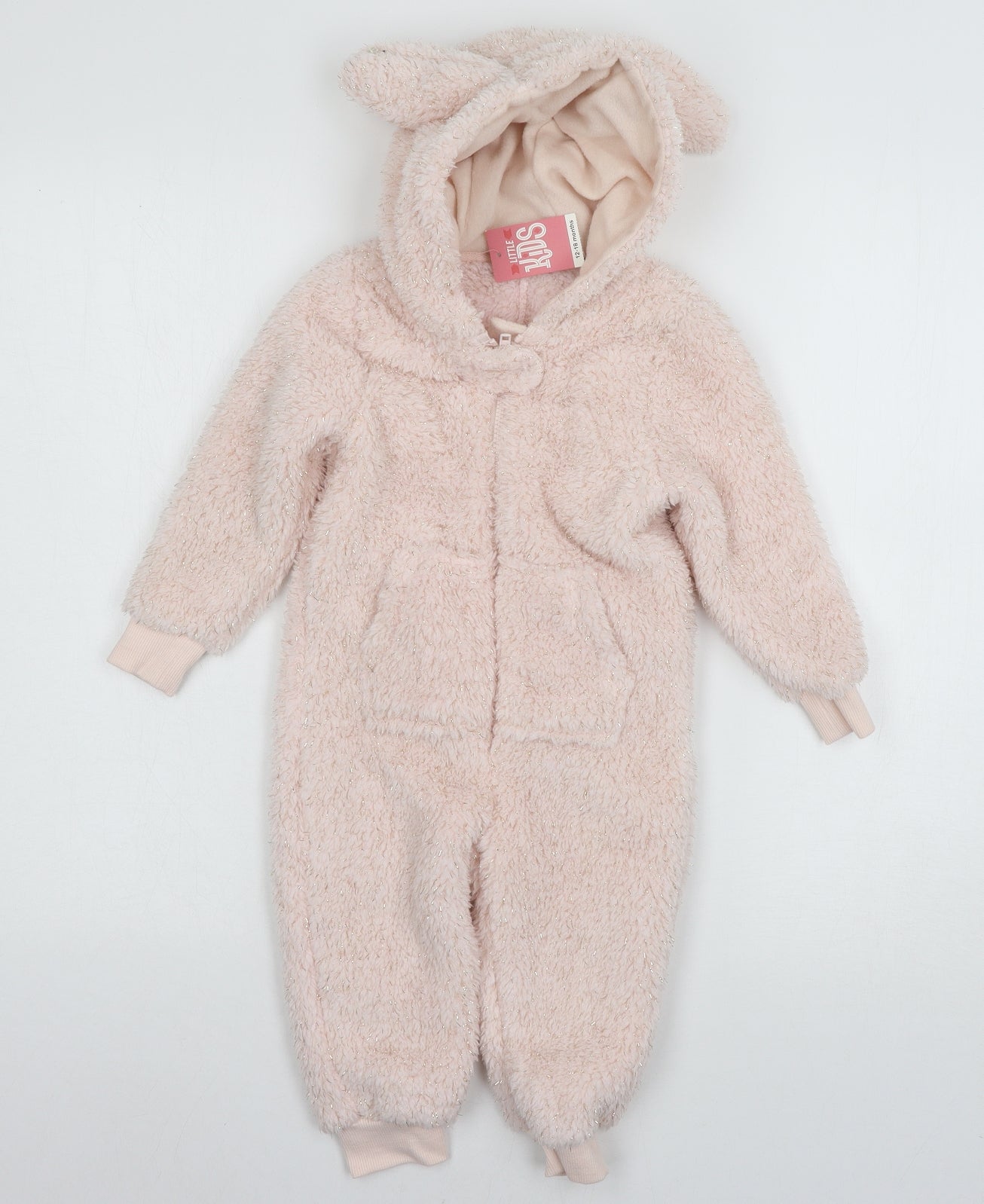 Little Kids Baby Pink  Microfibre Jacket  Size 12-18 Months