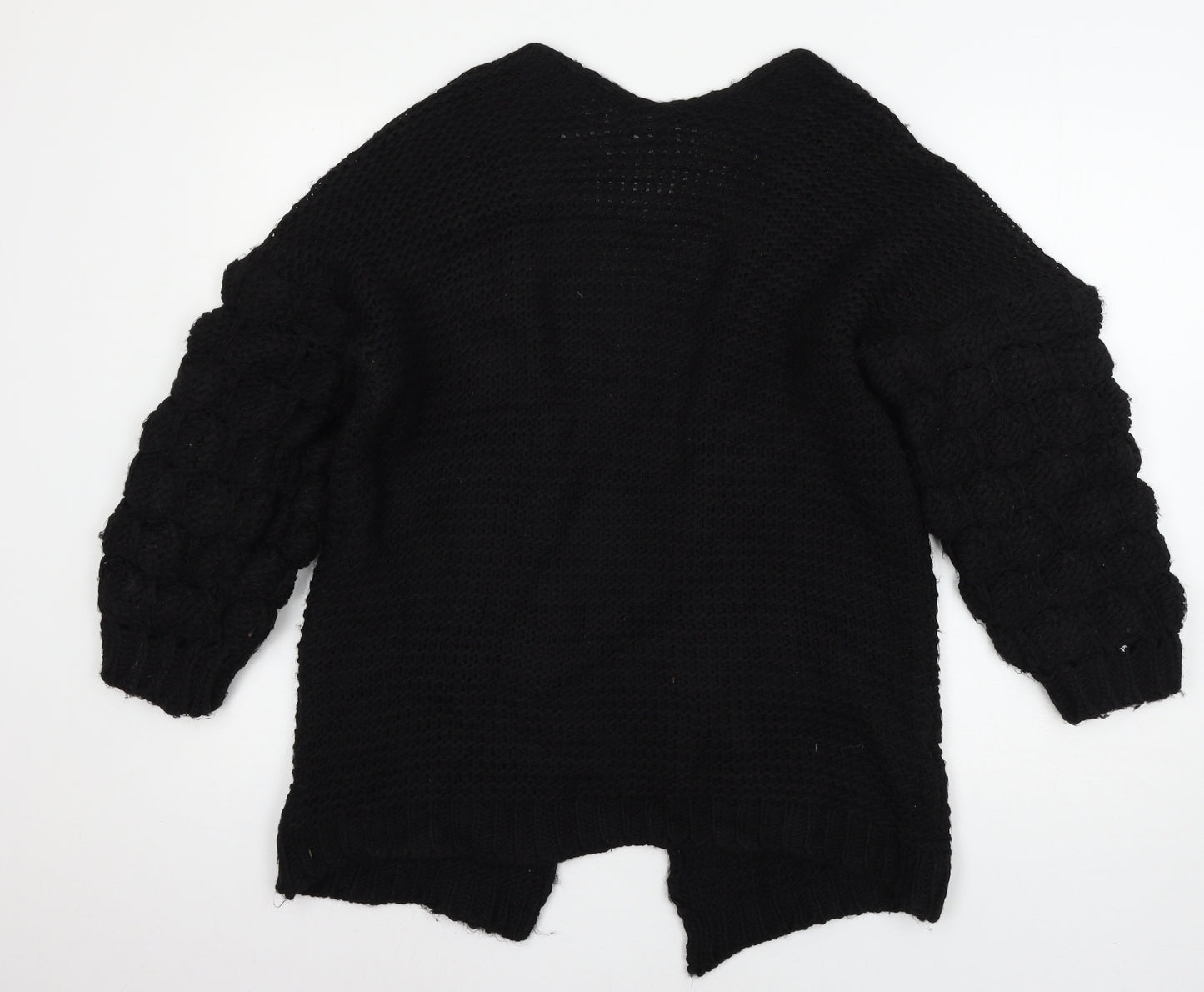 PRETTYLITTLETHING Womens Black  Knit Cardigan Jumper Size S