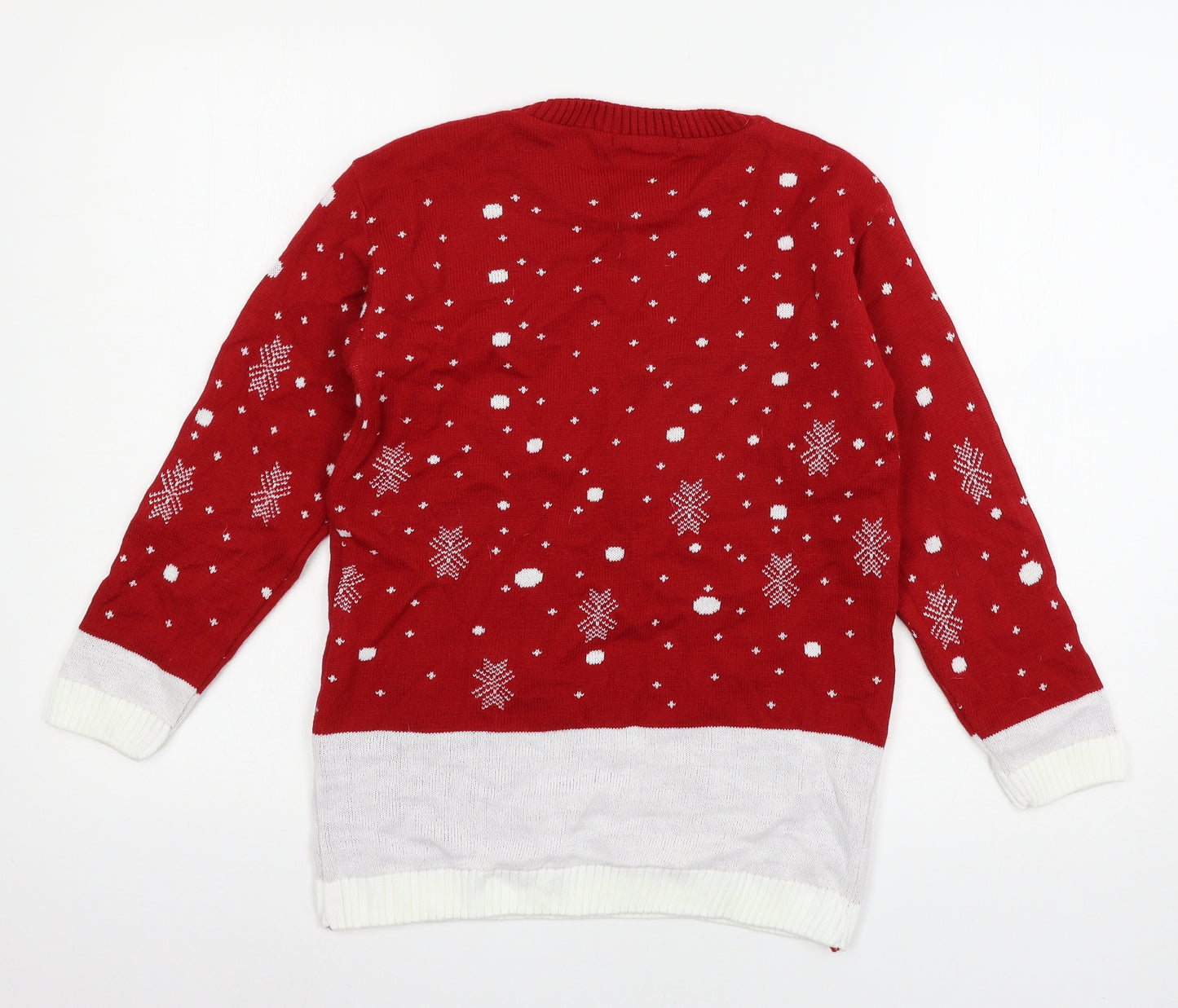 Stylo Boys Red  Knit Pullover Jumper Size 11-12 Years  - Rudolph