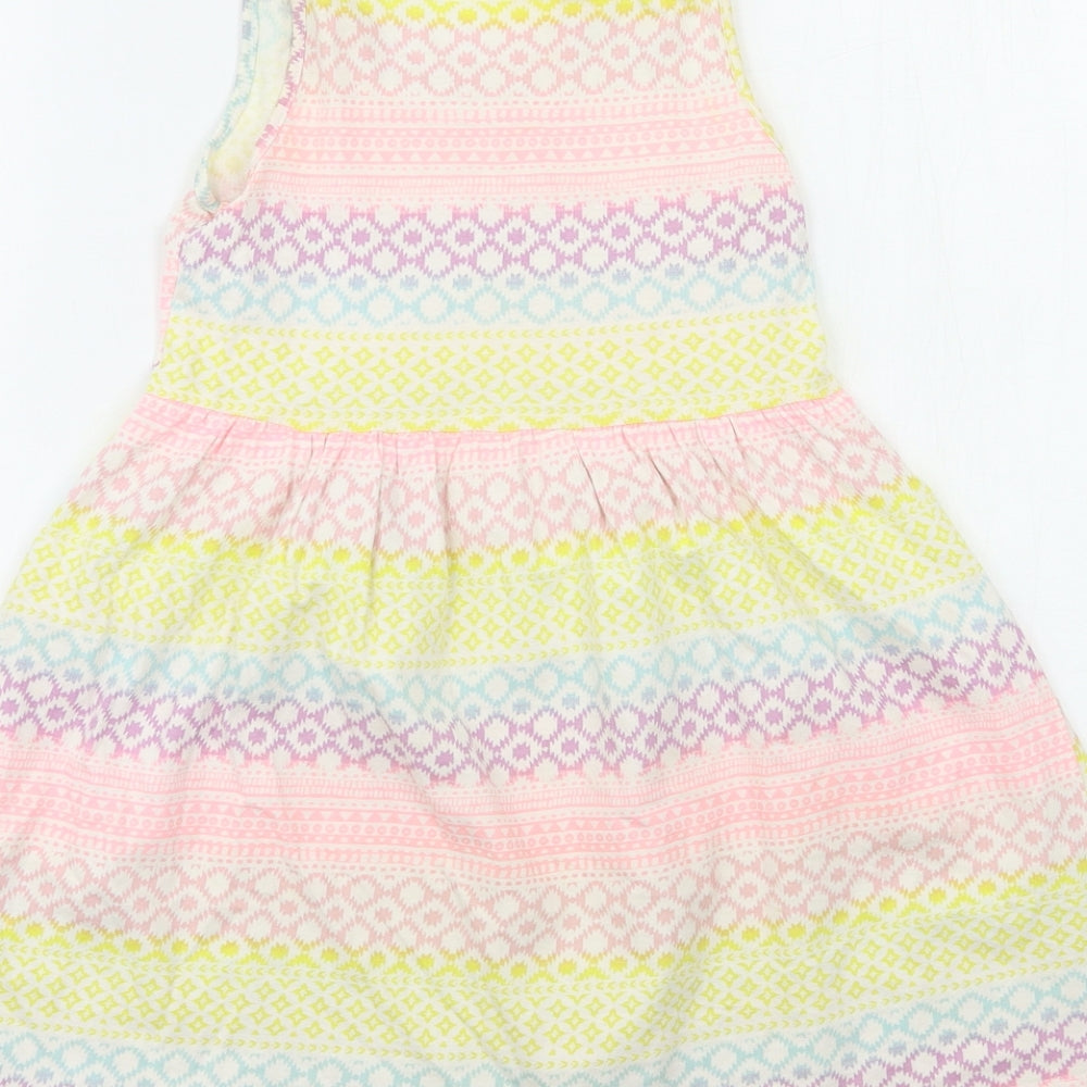 H&M Girls Multicoloured Geometric  Fit & Flare  Size 7-8 Years