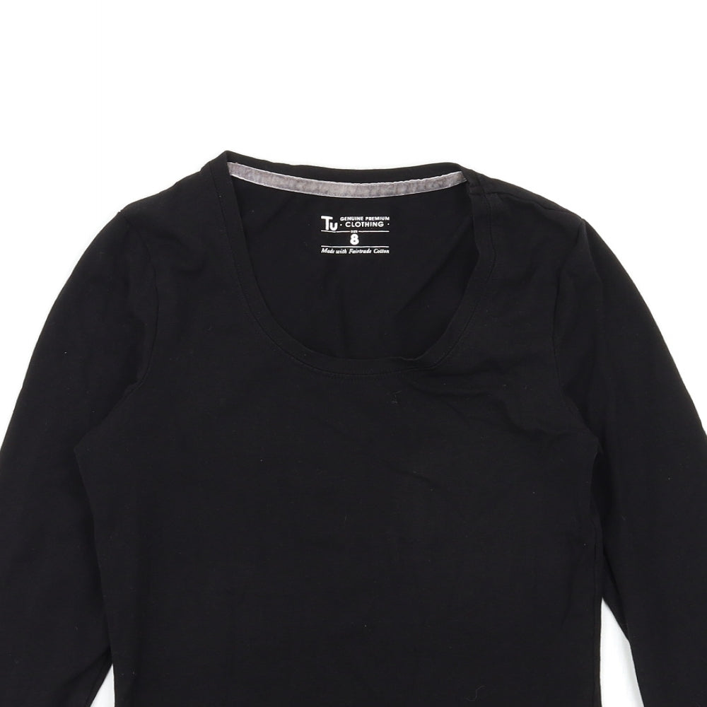TU Womens Black   Basic T-Shirt Size 8
