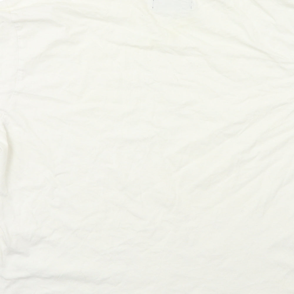 M&S Mens Ivory    T-Shirt Size L