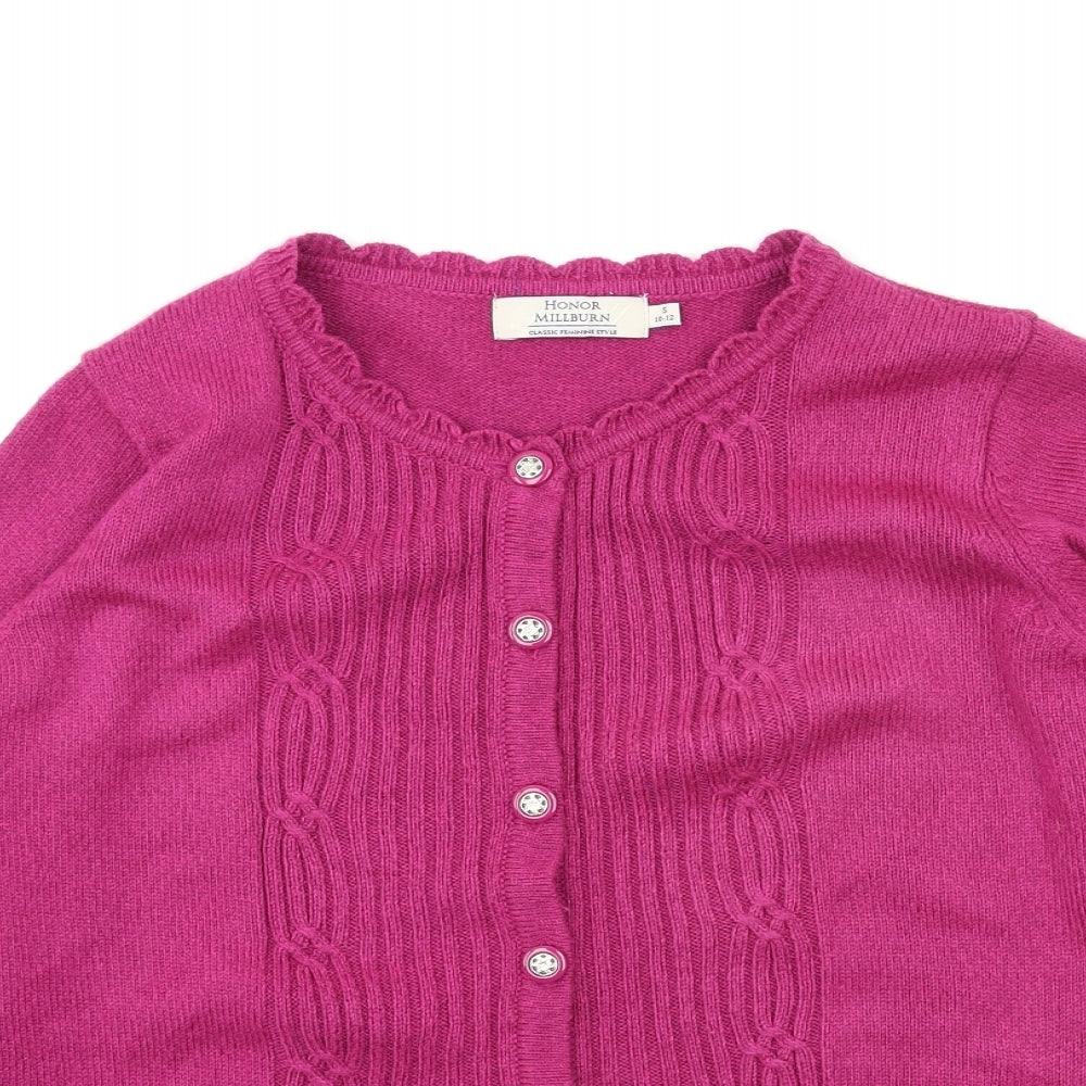 Honor Milburn Womens Purple   Cardigan Jumper Size S