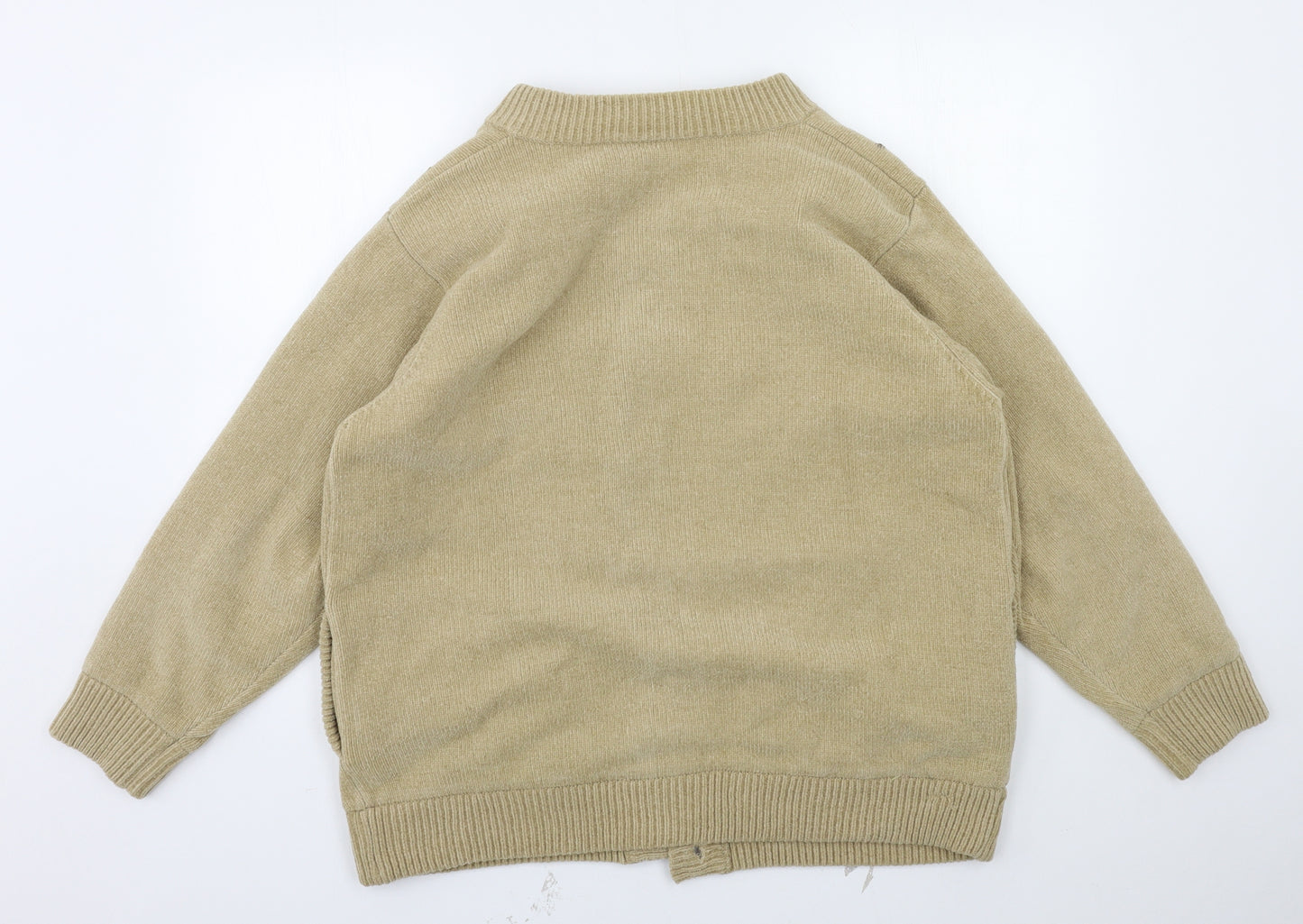 FAYLOUISE  Womens Beige Houndstooth  Cardigan Jumper Size XL
