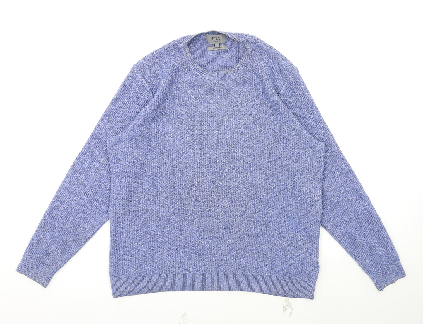 M&S Mens Blue   Pullover Sweatshirt Size L