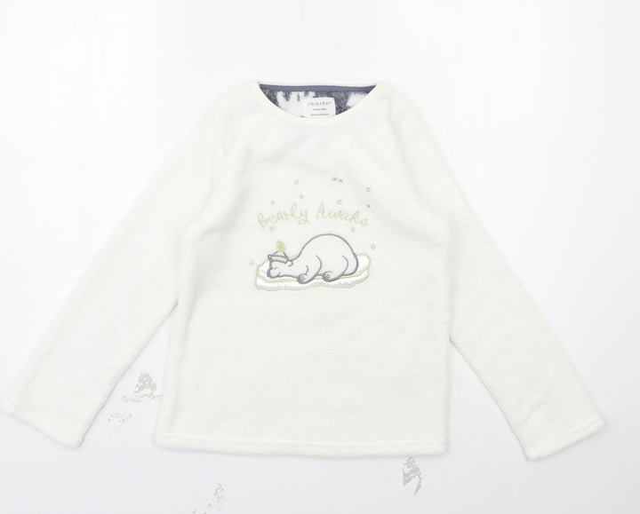 Primark Girls White Top Pyjama Top Size 9-10 Years