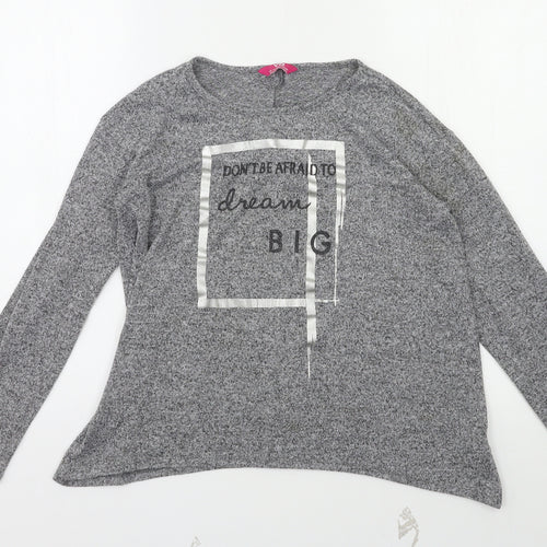 YD Girls Grey   Basic T-Shirt Size 12-13 Years