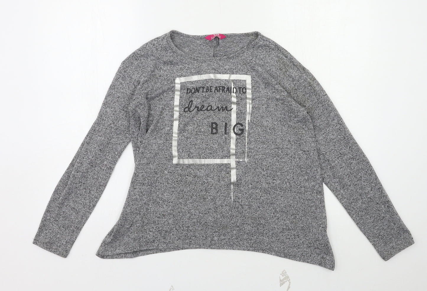 YD Girls Grey   Basic T-Shirt Size 12-13 Years