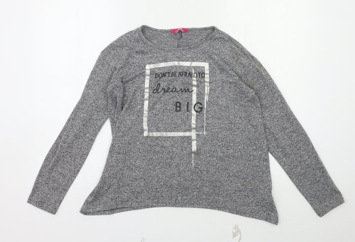 YD Girls Grey   Basic T-Shirt Size 12-13 Years