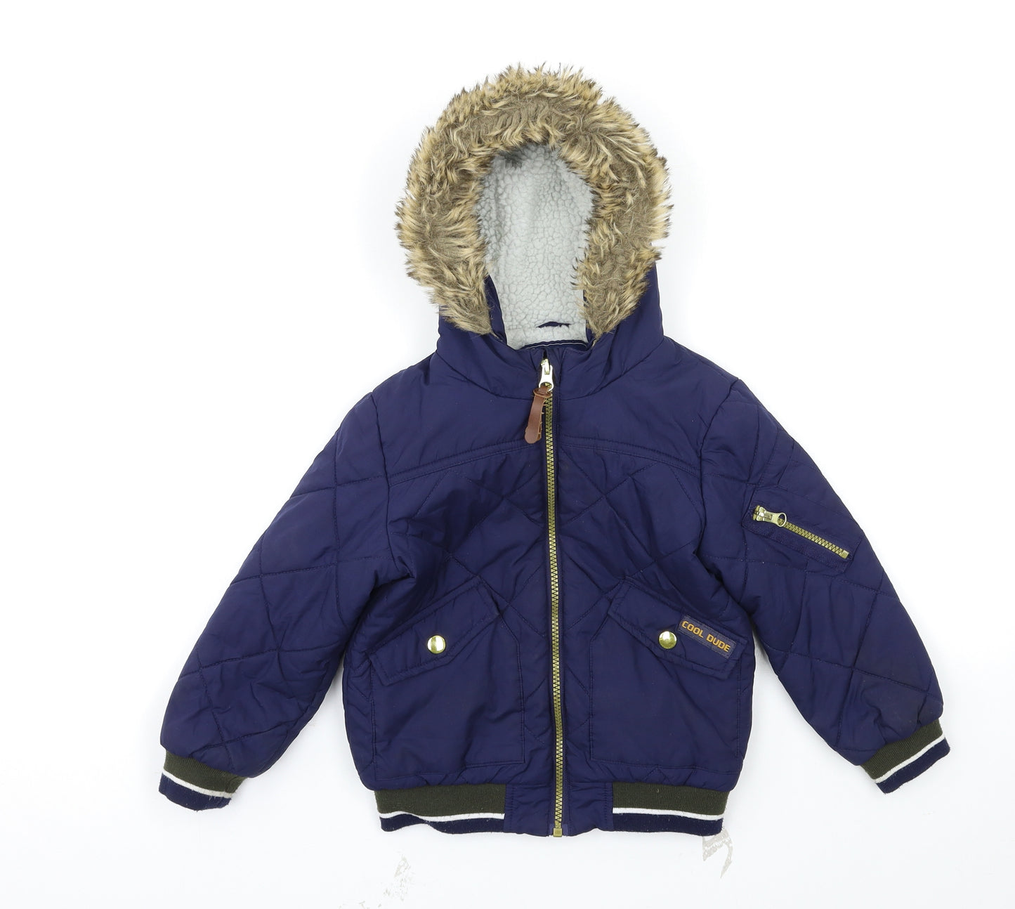 George Boys Blue   Basic Coat Coat Size 4-5 Years