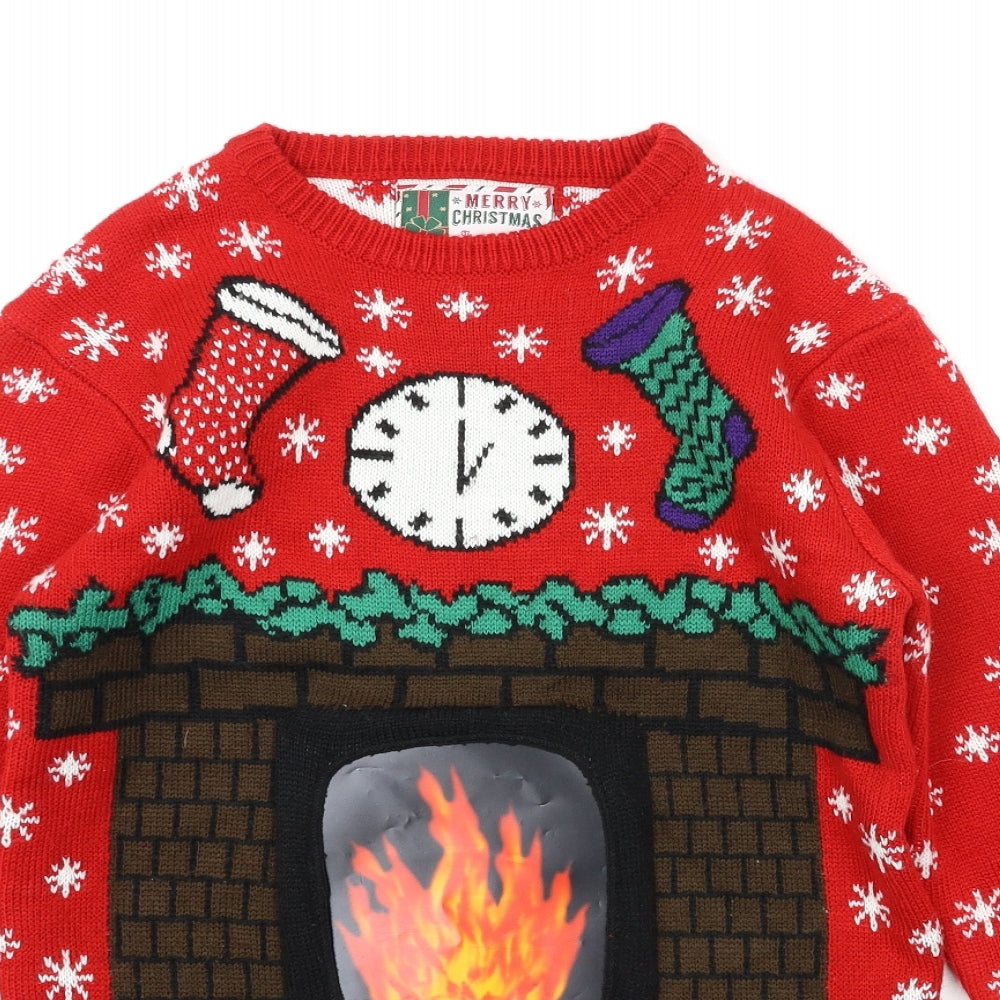 Cedar Wood State Mens Multicoloured Geometric  Pullover Sweatshirt Size XS