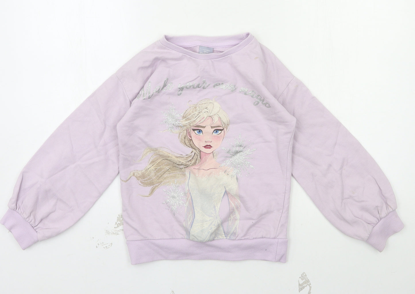 Frozen Girls Purple   Pullover Jumper Size 8 Years