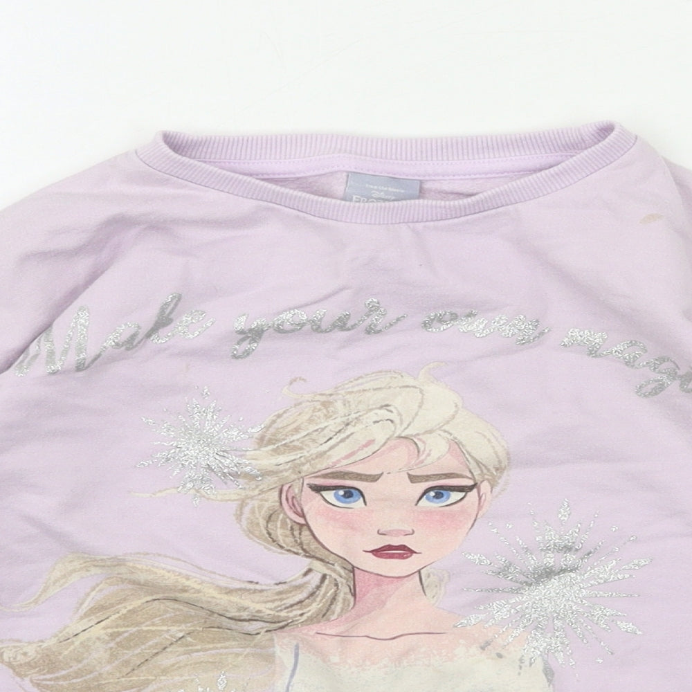 Frozen Girls Purple   Pullover Jumper Size 8 Years
