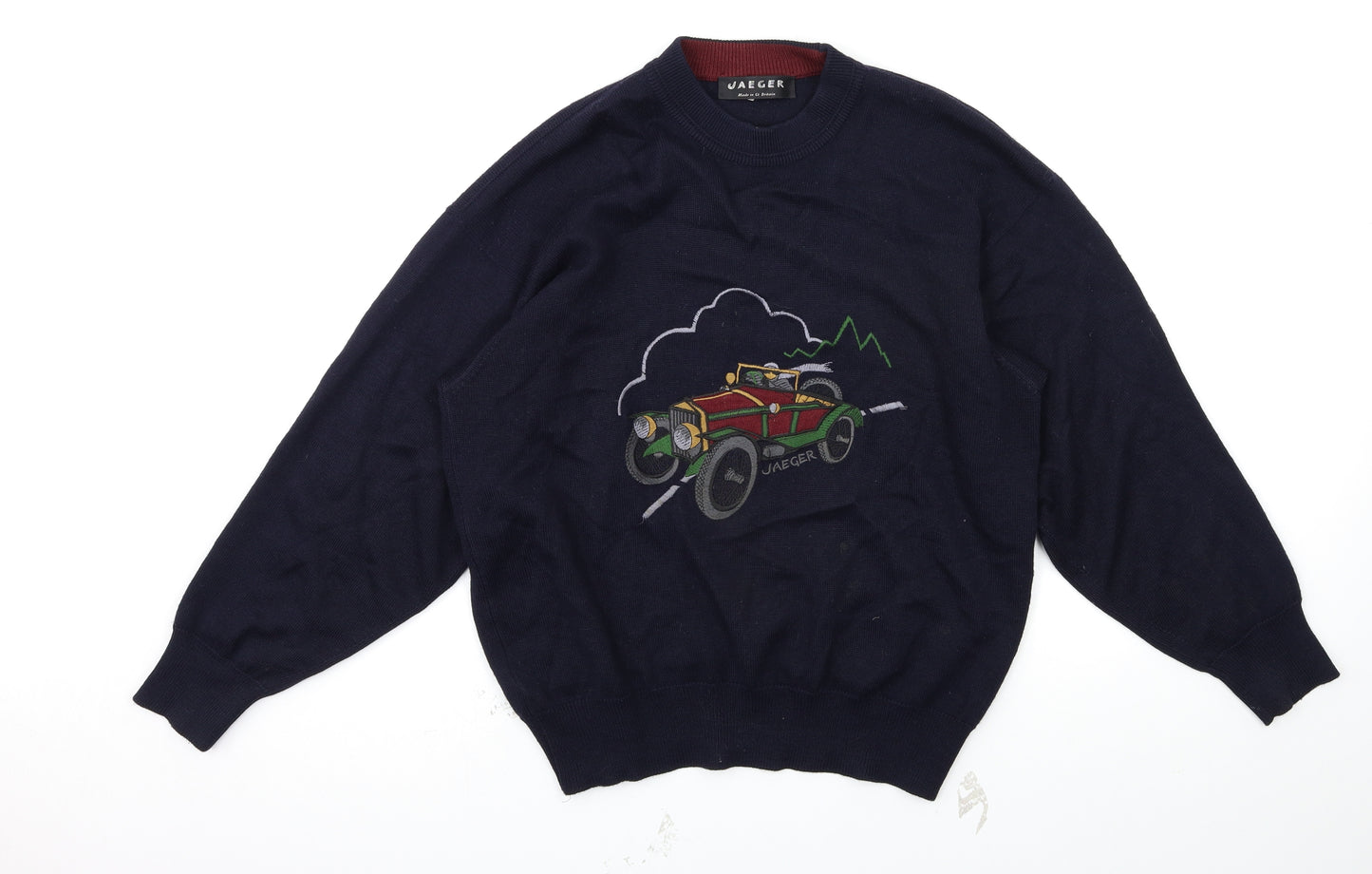 Jaeger Mens Blue   Pullover Sweatshirt Size L
