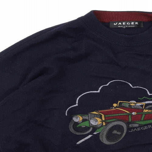 Jaeger Mens Blue   Pullover Sweatshirt Size L