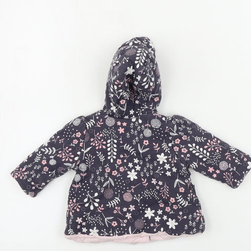 George  Girls Purple Floral  Jacket  One Size