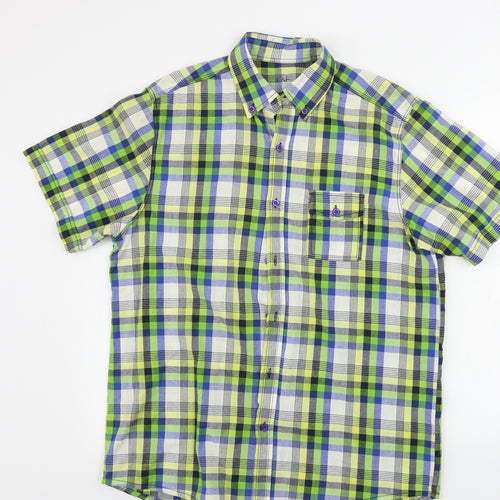 F&F  Mens Gold Check   Button-Up Size M