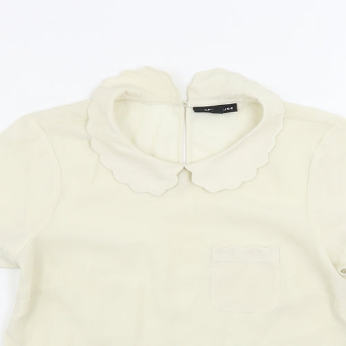 Warehouse Womens Ivory   Basic Blouse Size 8