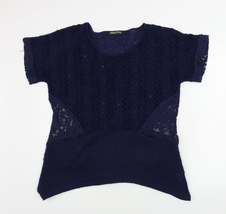 Sugar Crisp Womens Blue   Pullover Jumper Size M