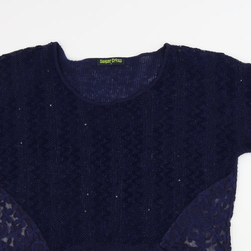 Sugar Crisp Womens Blue   Pullover Jumper Size M
