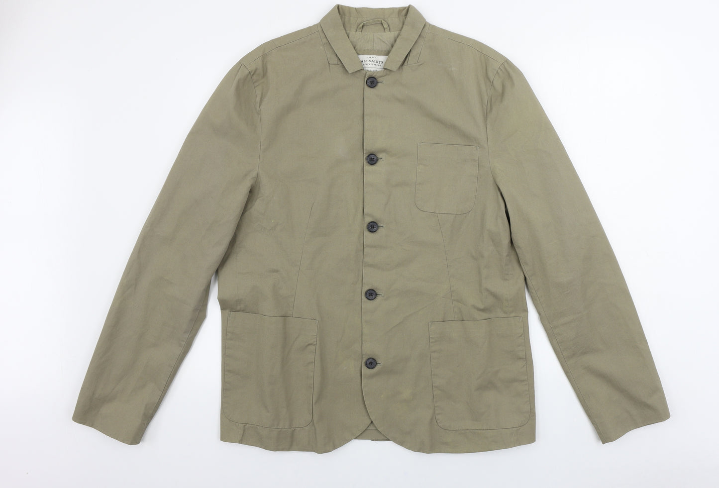 AllSaints Mens Gold   Jacket Coat Size L