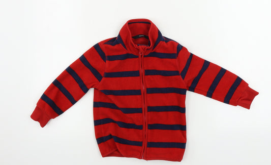 George  Boys Red Striped  Jacket Coat Size 2-3 Years