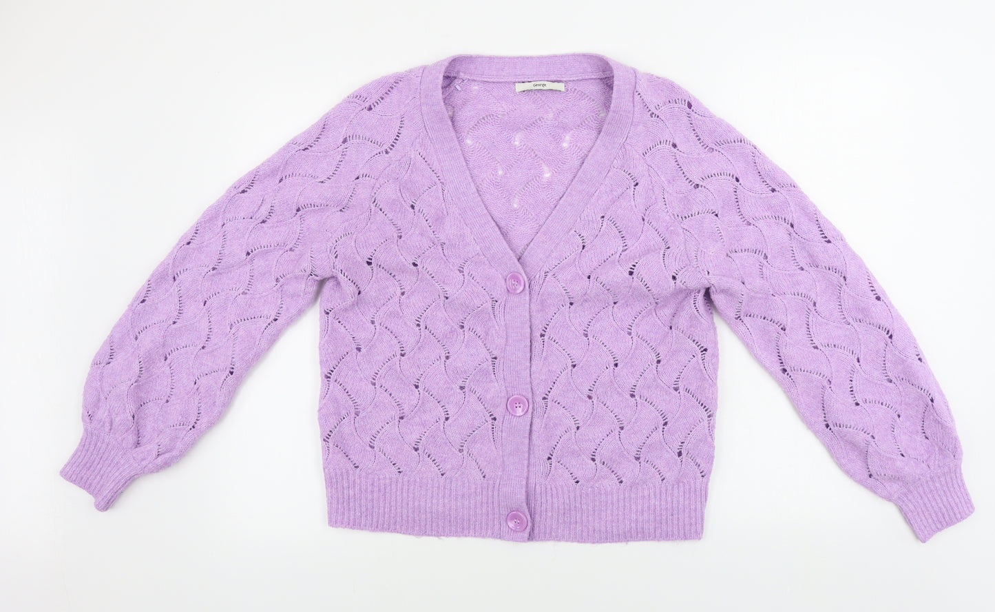George  Womens Purple   Cardigan Jumper Size M
