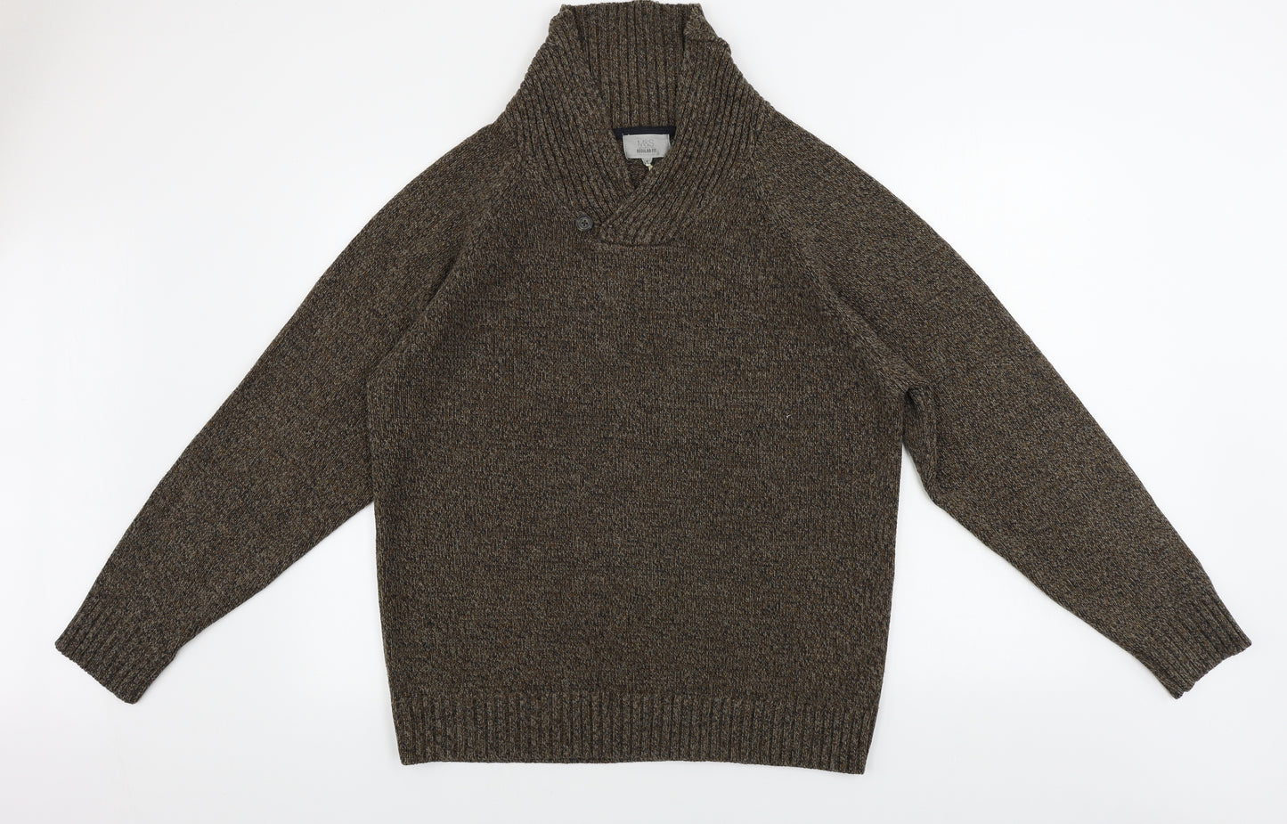 Marks and Spencer  Mens Brown   Henley Jumper Size L