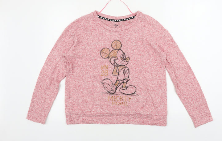 love to lounge Womens Pink Pullover Jumper Size M - DISNEY