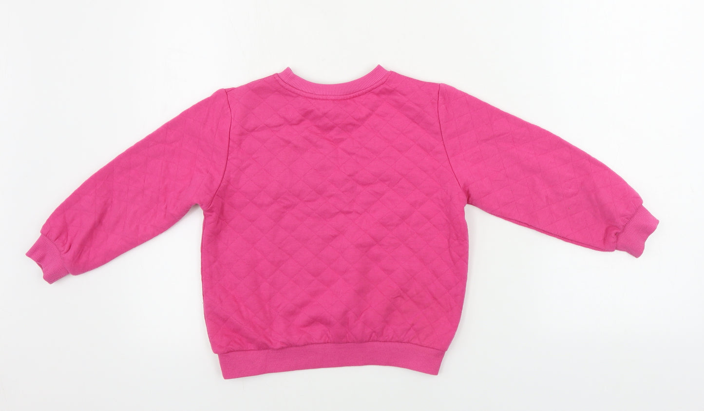 H&M Girls Pink   Pullover Jumper Size 5-6 Years