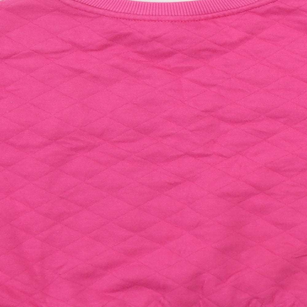 H&M Girls Pink   Pullover Jumper Size 5-6 Years