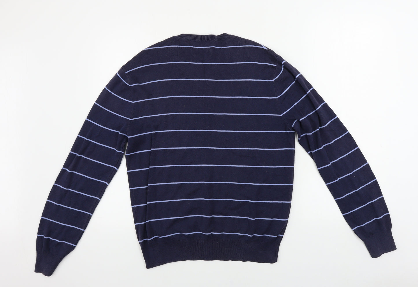 Ralph Lauren  Mens Blue Striped  Pullover Jumper Size M