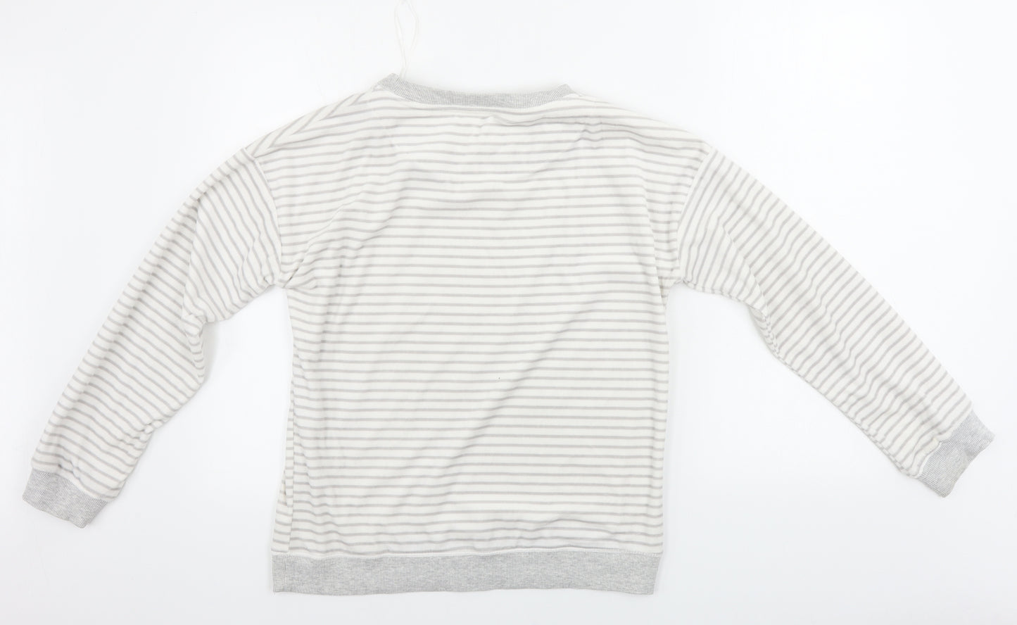 Time To Dream    Girls White Striped  Pullover Jumper Size 10 Years