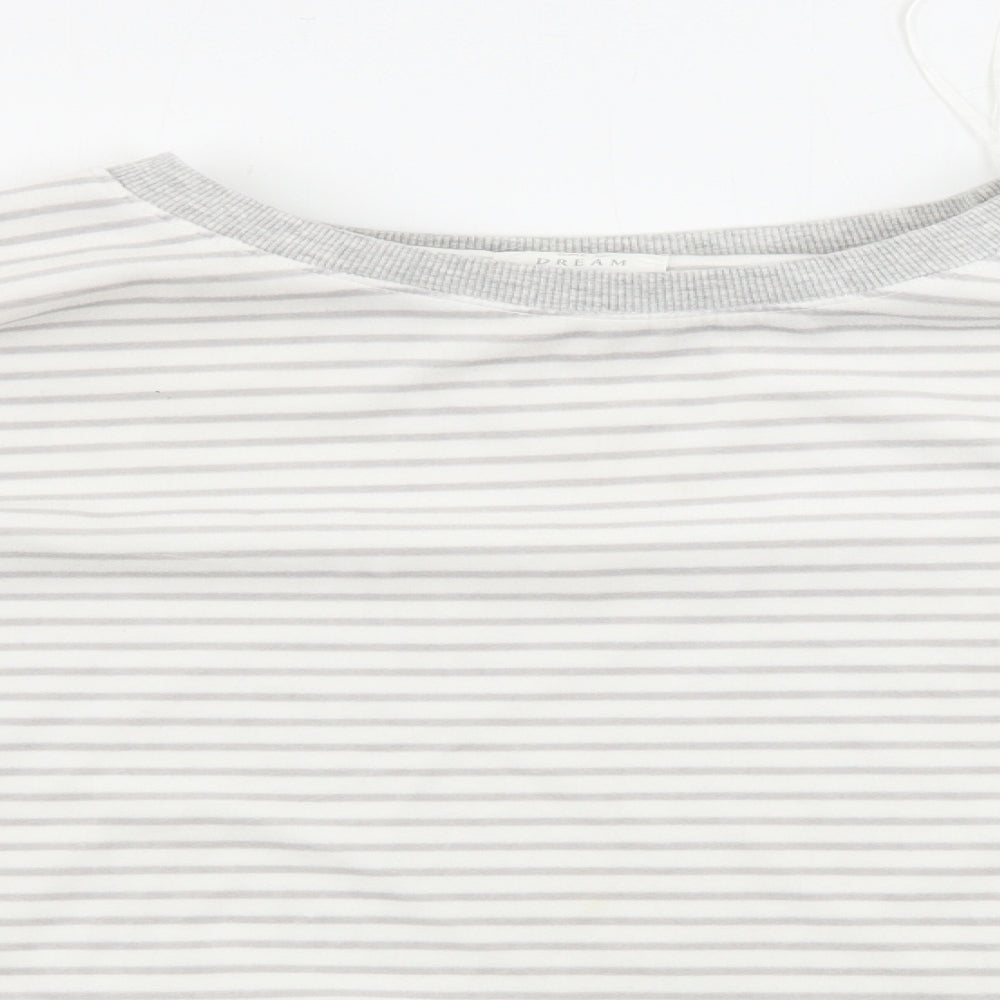 Time To Dream    Girls White Striped  Pullover Jumper Size 10 Years