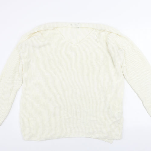 Boohoo  Womens Ivory   Pullover Jumper Size 16