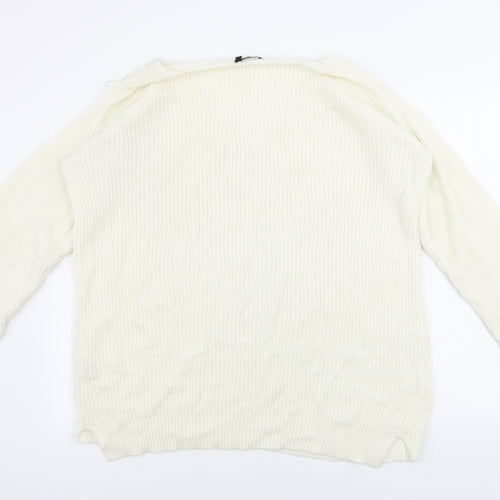 Boohoo  Womens Ivory   Pullover Jumper Size 16