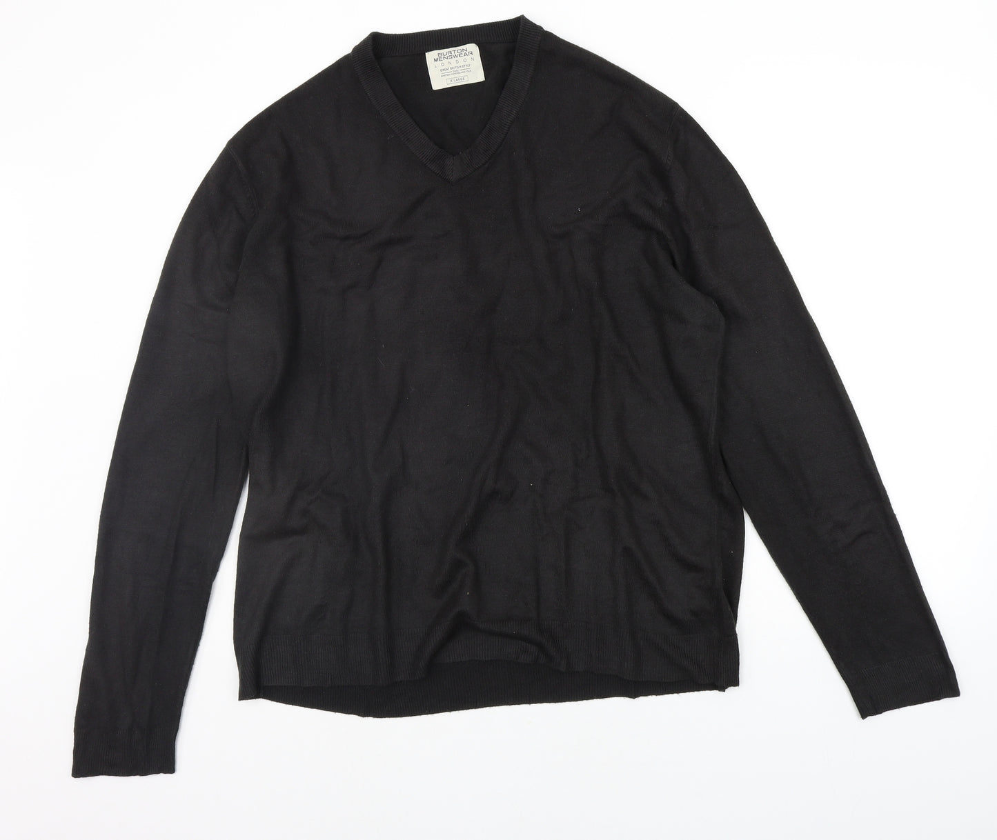 Burton Mens Black Houndstooth  Pullover Jumper Size XL