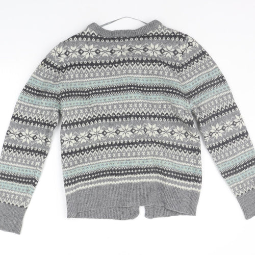Atmosphere Womens Grey Geometric  Cardigan Jumper Size 16