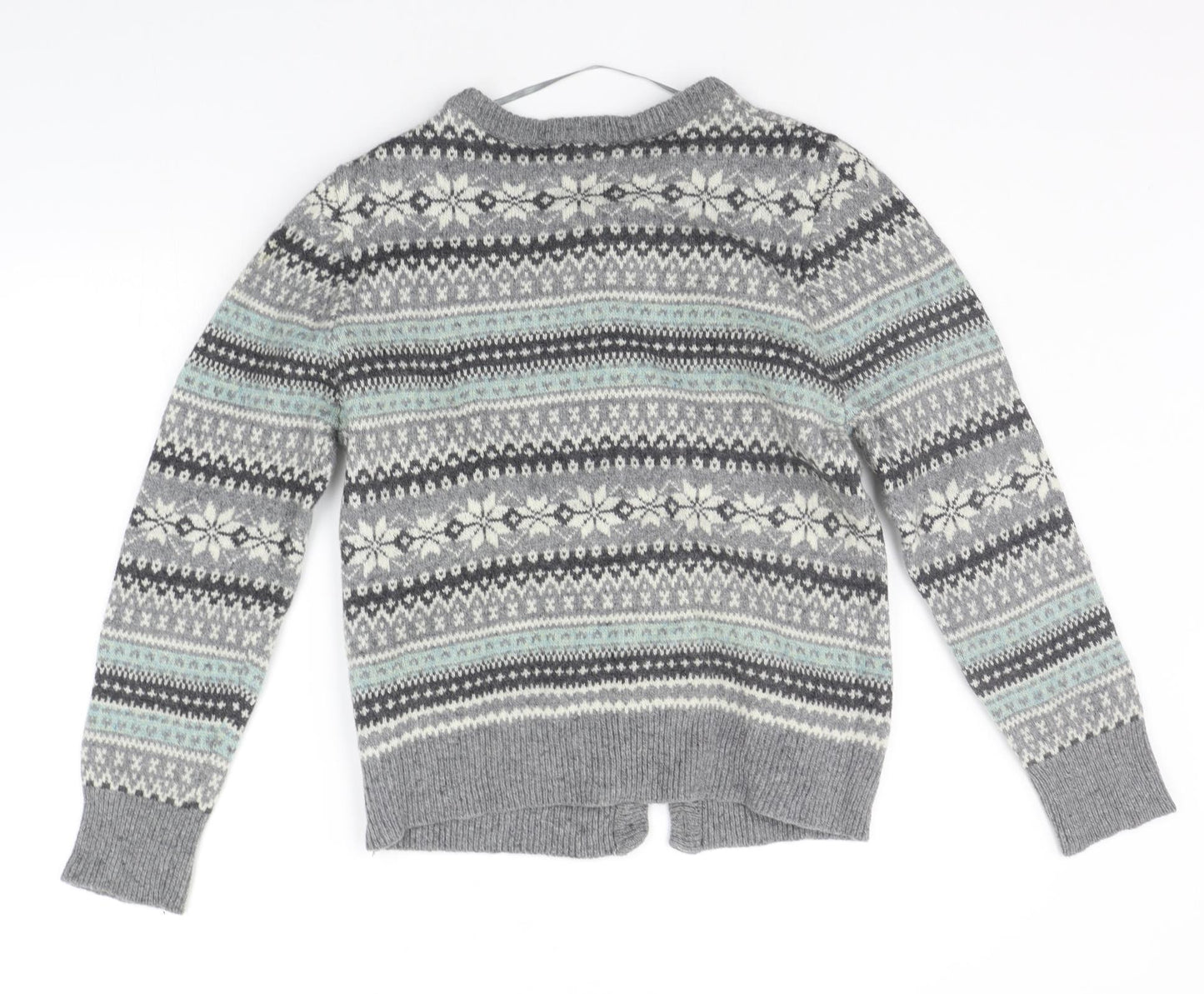 Atmosphere Womens Grey Geometric  Cardigan Jumper Size 16