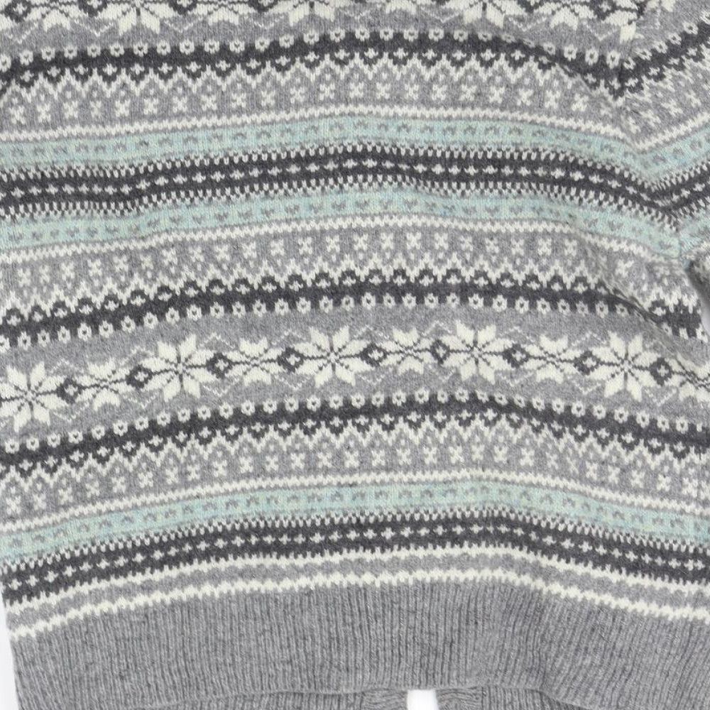 Atmosphere Womens Grey Geometric  Cardigan Jumper Size 16
