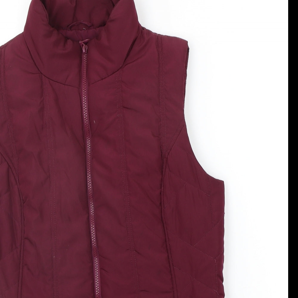 BHS Womens Purple   Gilet Coat Size 14