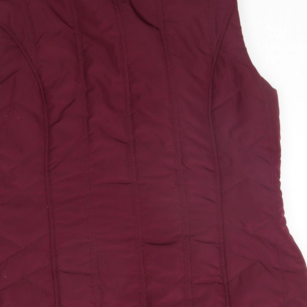 BHS Womens Purple   Gilet Coat Size 14