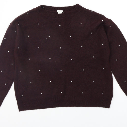 H&M Womens Purple   Pullover Jumper Size M