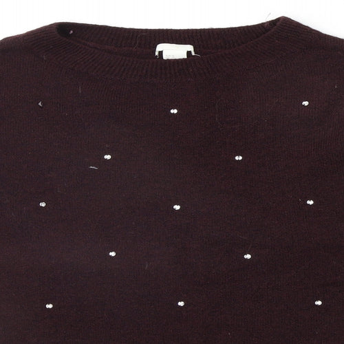 H&M Womens Purple   Pullover Jumper Size M