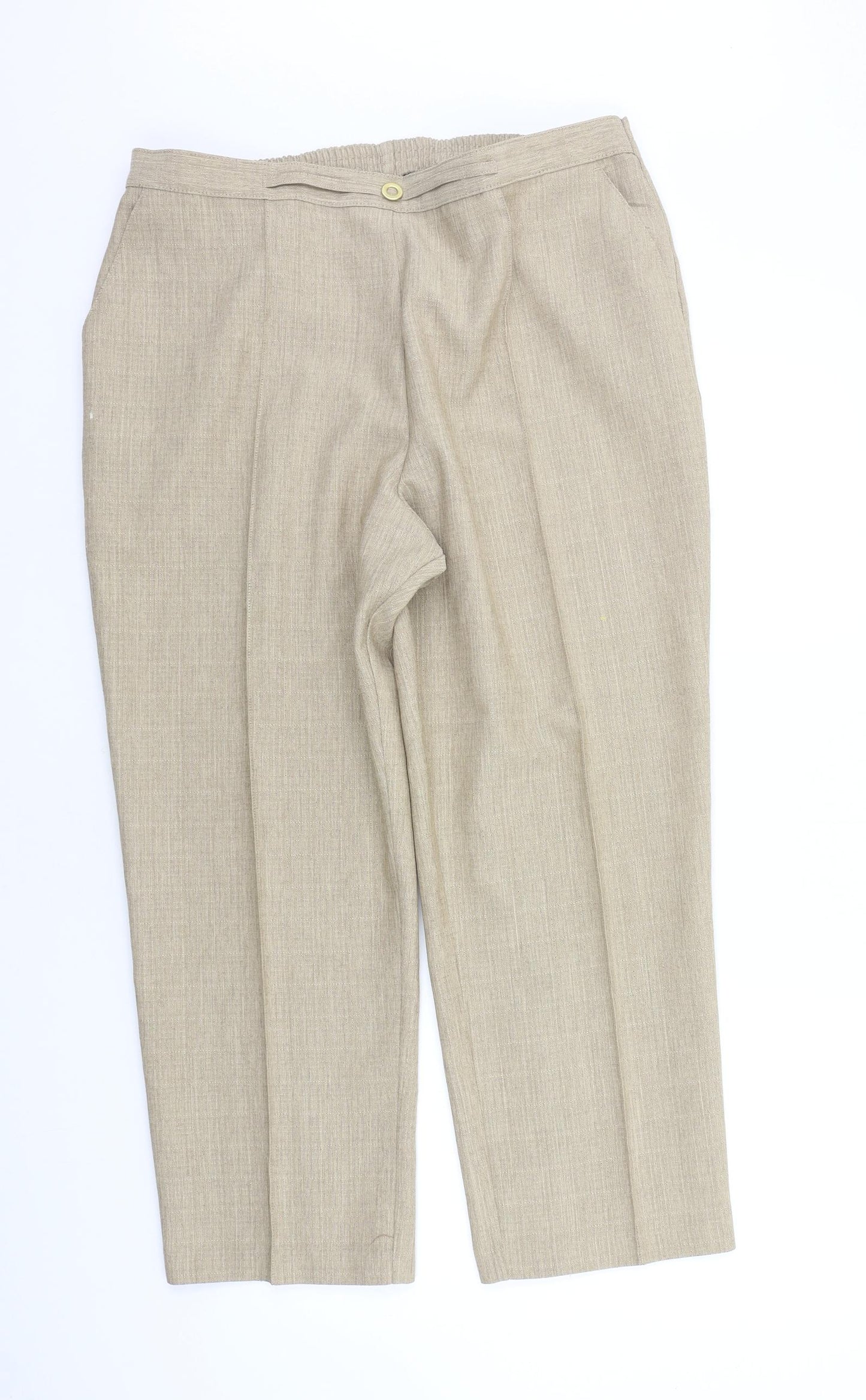 Marks and Spencer Womens Beige   Trousers  Size 20 L25 in